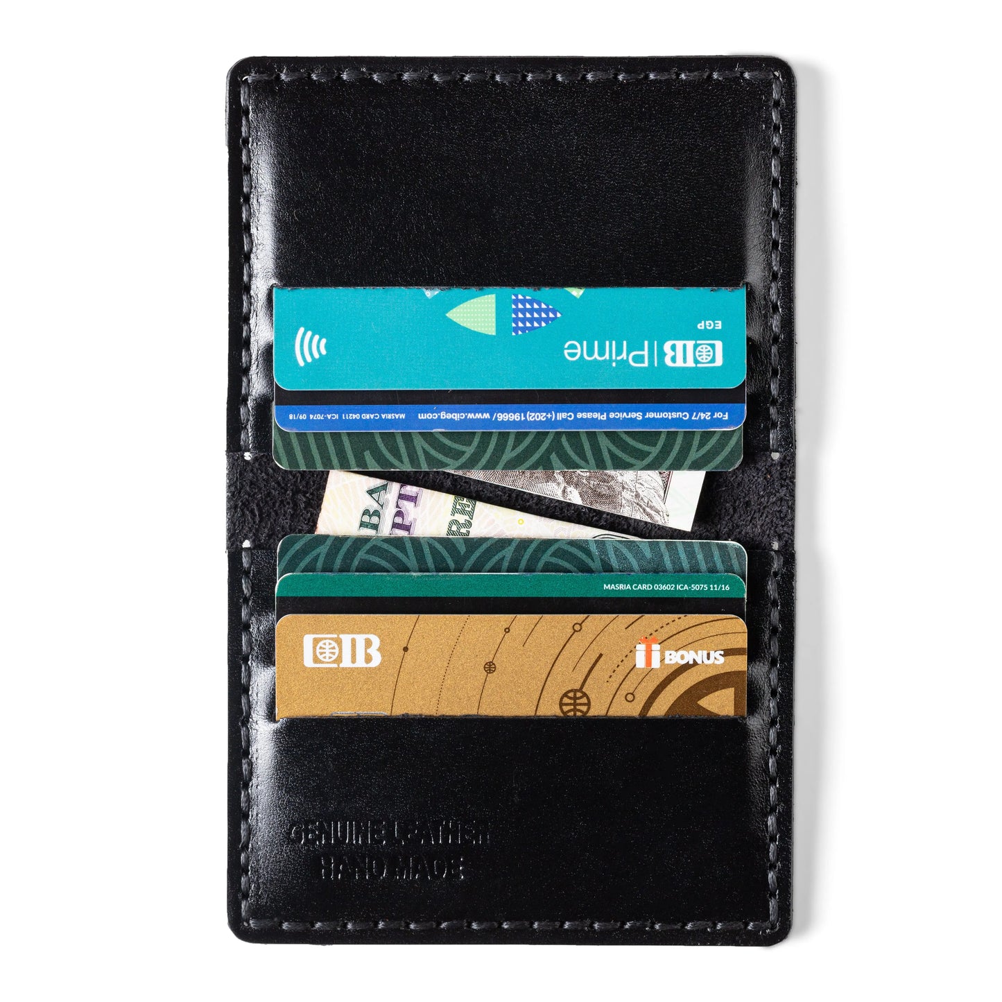 slim Plain card holder | Black