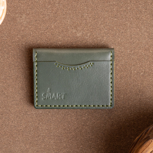 slim Plain card holder | Olive