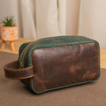 Clutched handbag | Brown*Green