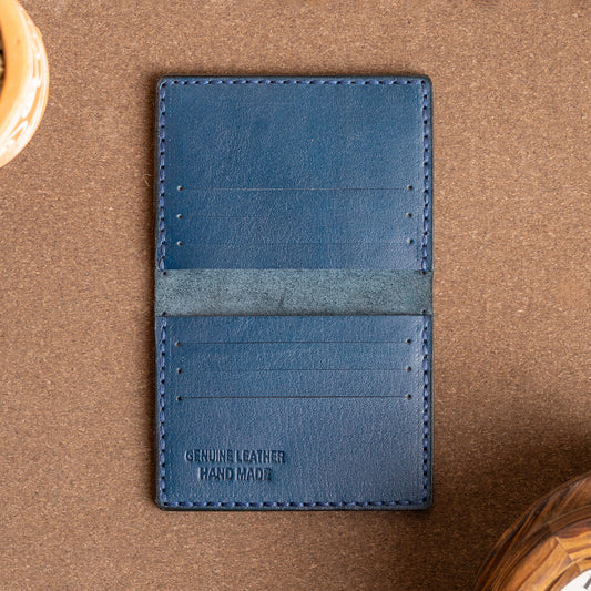 slim Plain card holder | Blue