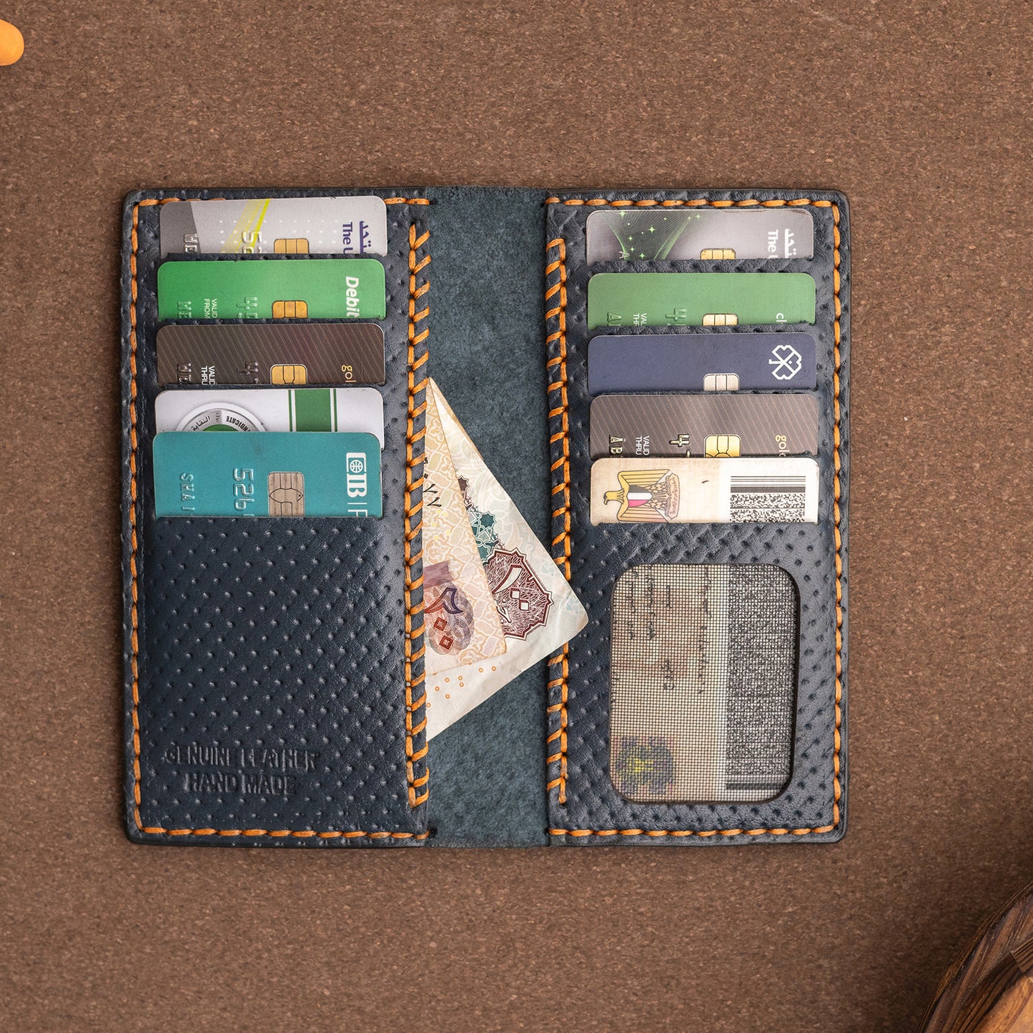 Bi-fold card holder | Blue