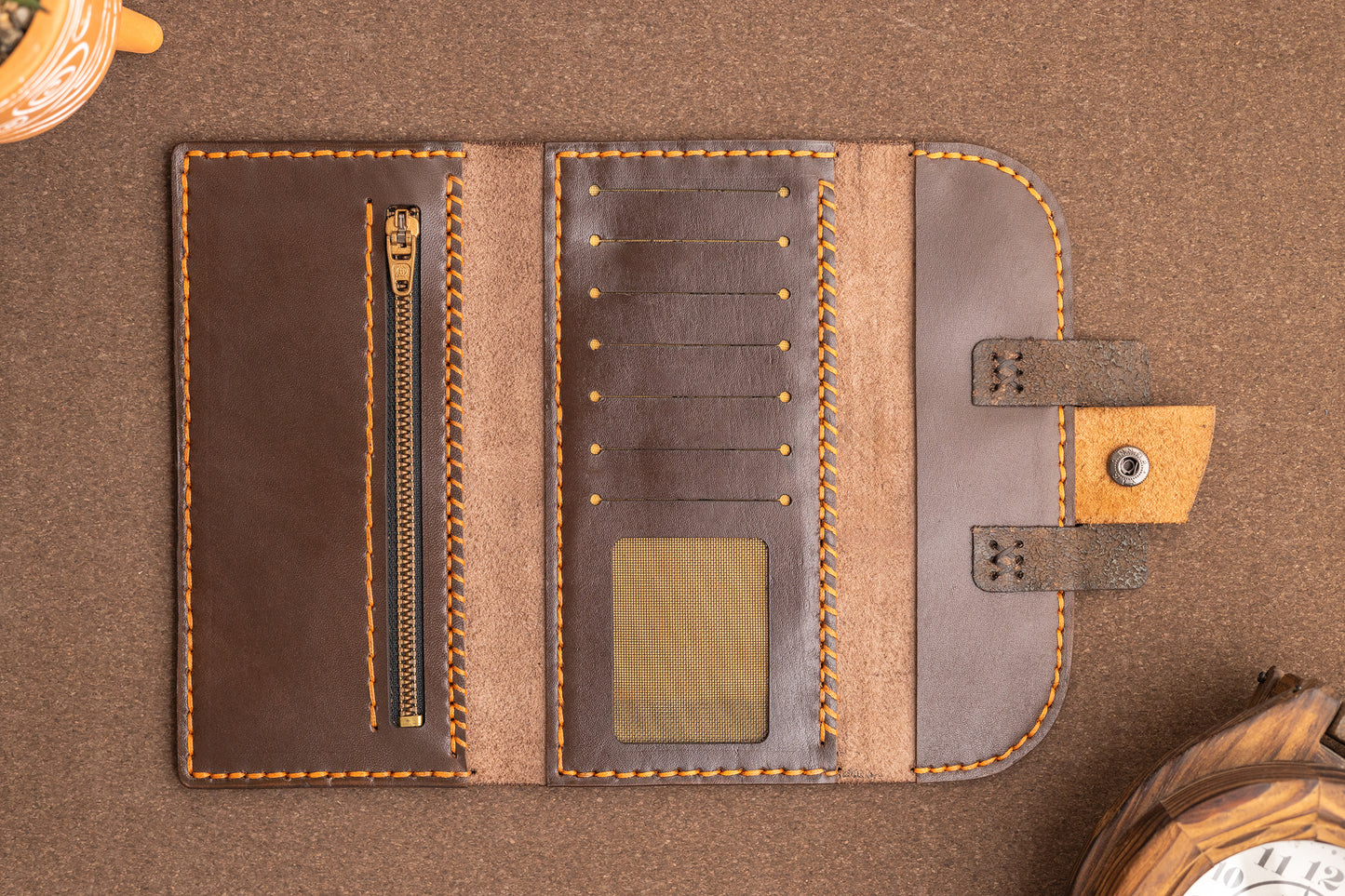 Tri-fold wallet | Brown