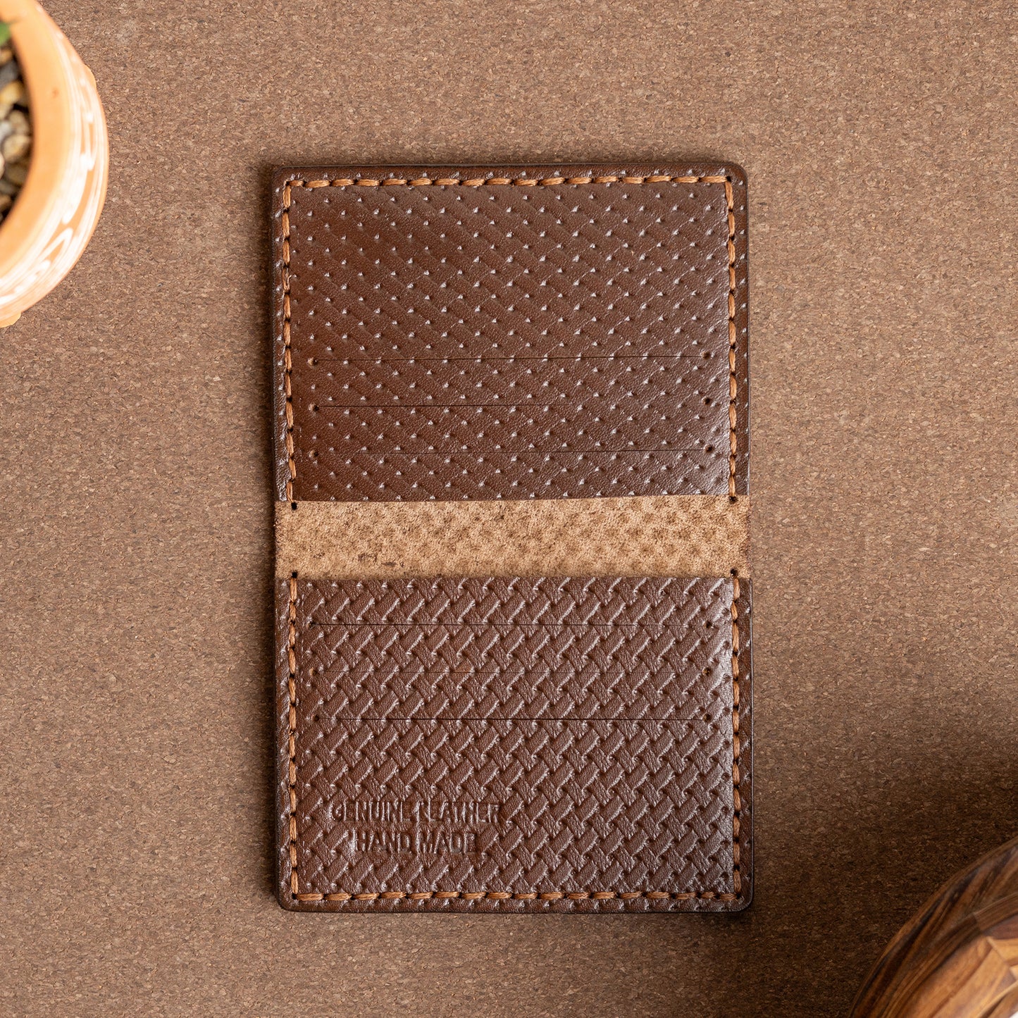 slim Tangled card holder | Brown