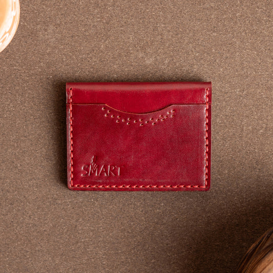 slim Plain card holder | Burgundy