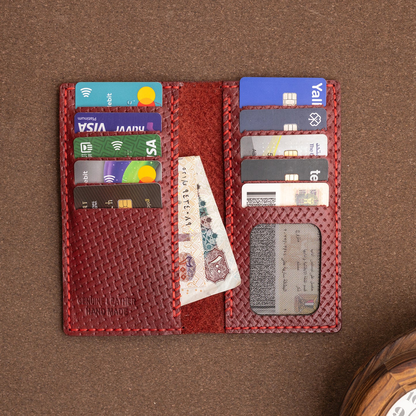 Bi-fold card holder | Burgundyy